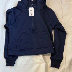 Lark & Ro Women's Navy Cowl Neck Sweater